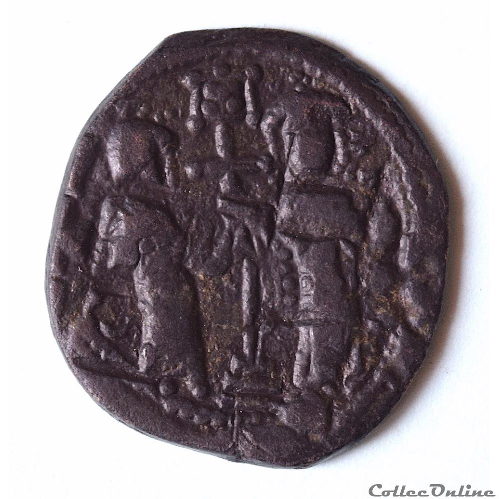 Constantin X et Eudocia au Christ , Constantinople (1059-1067 AD) monnaie antique byzantine constantin x et eudocia au christ constantinople 1059 1067 ad
