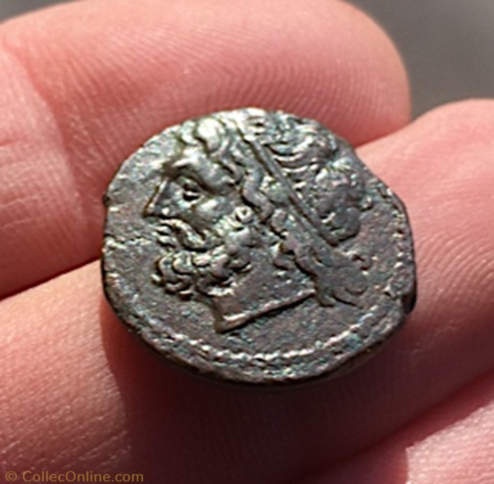 Sicile - Syracuse. Hiéron II (275-216 av. J.-C.) Sicile - Syracuse "Bronze au Poséidon" 2 monnaie antique jc ap grecque sicile syracuse hieron ii 275 216 av j c sicile syracuse bronze au poseidon