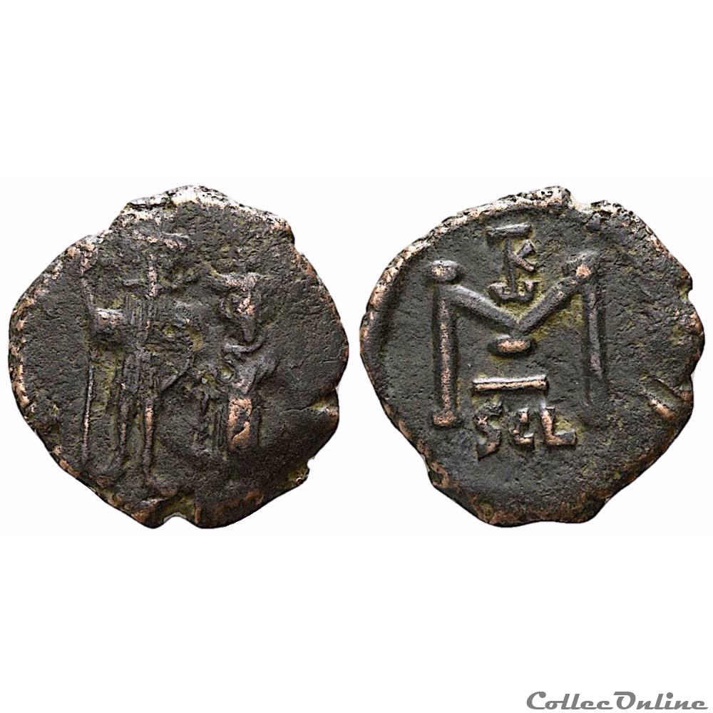 monnaie antique byzantine constans ii et constantin iv 641 668 follis syracuse sear 1109