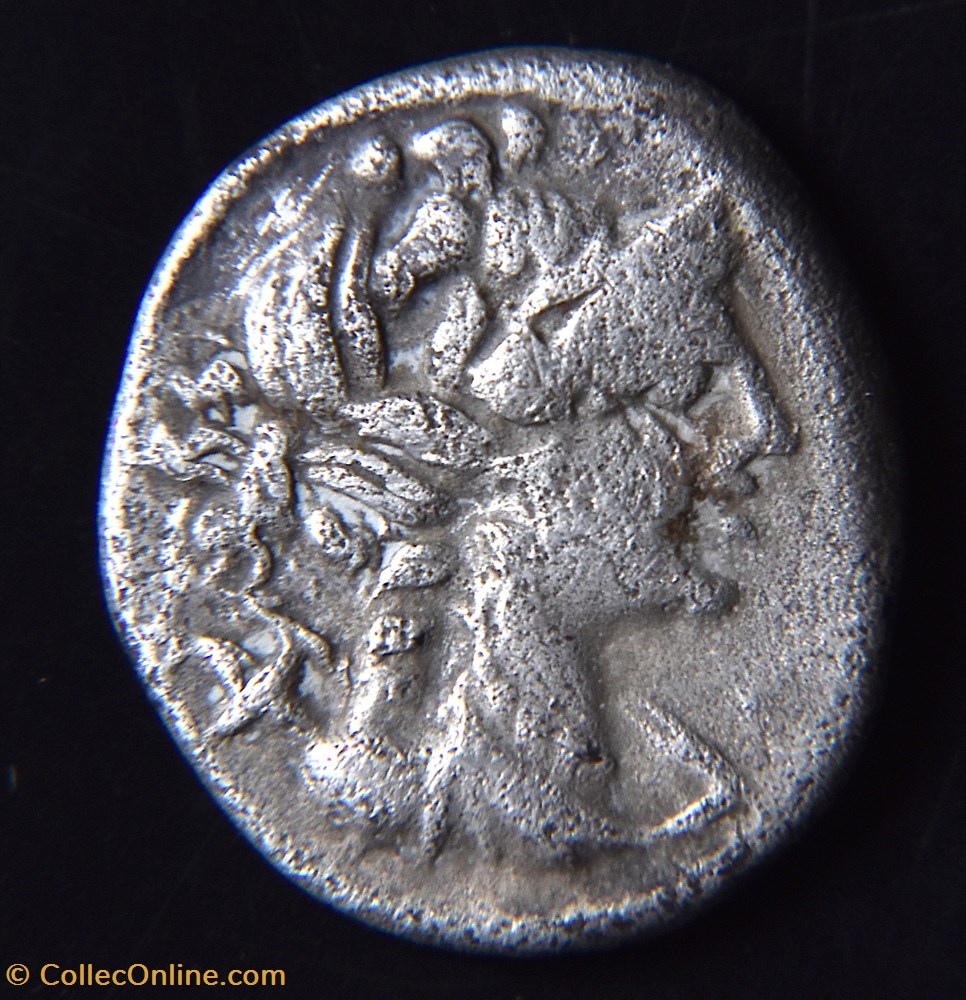 "Drachme Légère" ou Tetrobole d'Argent - Date : c. 130-121 AC. 4 monnaie antique av jc ap grecque drachme legere ou tetrobole argent date c 130 121 ac