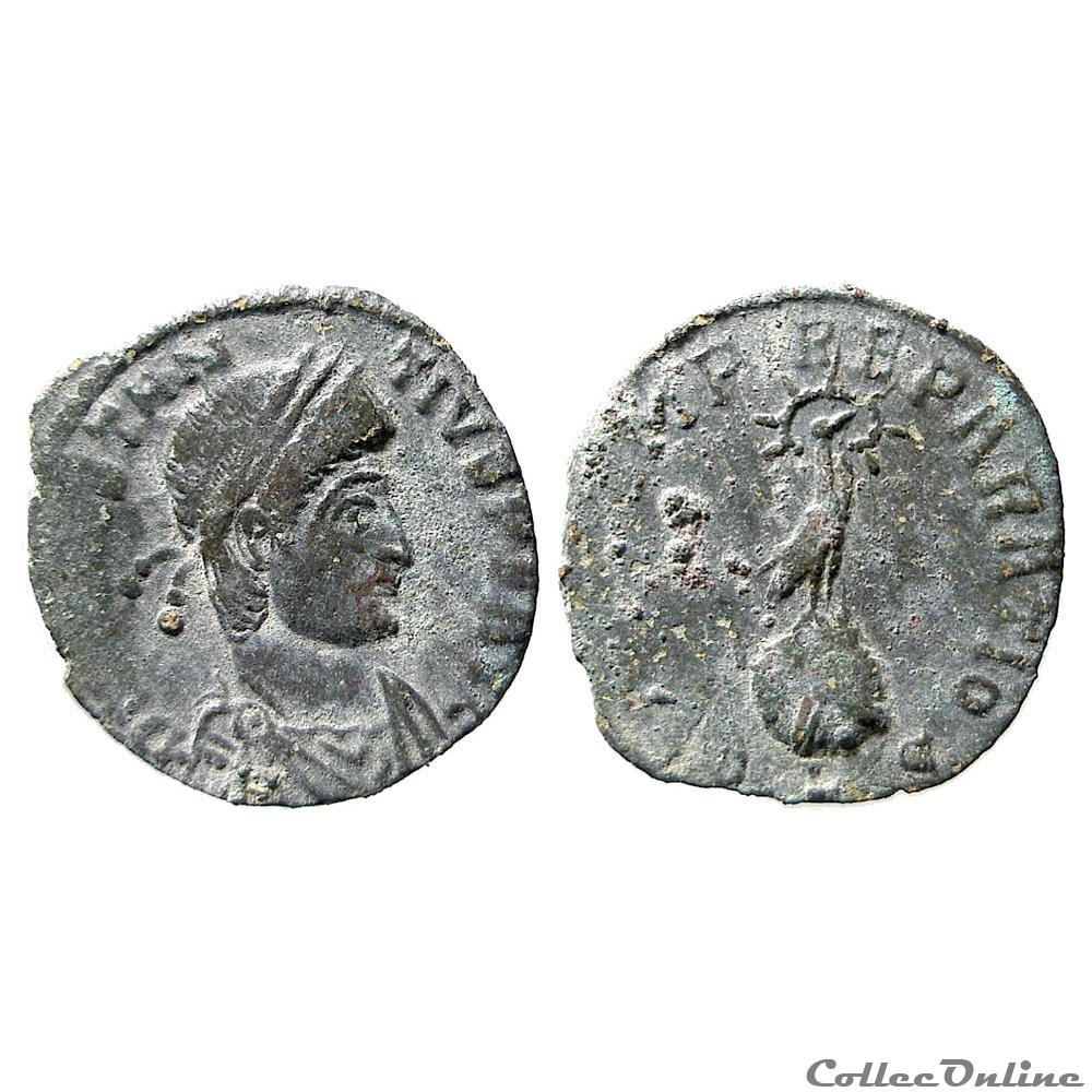 Constance II (337-361 AP. JC) "FEL TEMP REPARATIO" le Phoenix sur un globe monnaie antique romaine constance ii 337 361 ap jc fel temp reparatio le phoenix sur un globe