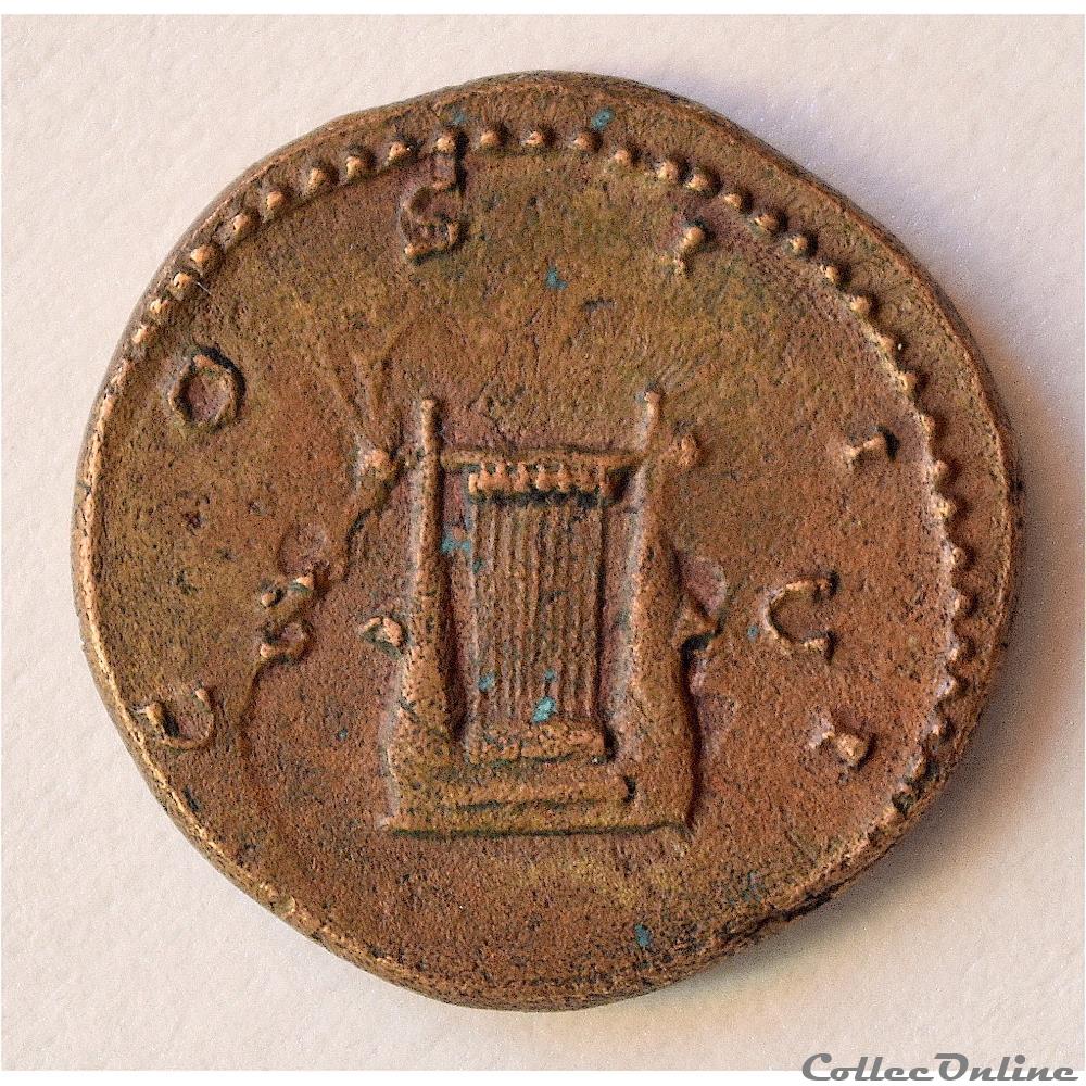 monnaies antiques romaines imperiales et republicaines hadrien 117 138 ad semis a la lyre rome pour la syrie ric 688