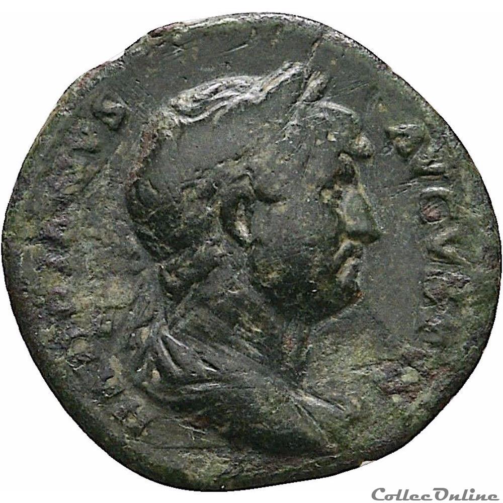 Hadrien (117-138 AD) Semis à La lyre - Rome pour la Syrie - RIC 688 monnaie antique av jc ap romaine hadrien 117 138 ad semis a la lyre rome pour la syrie ric 688