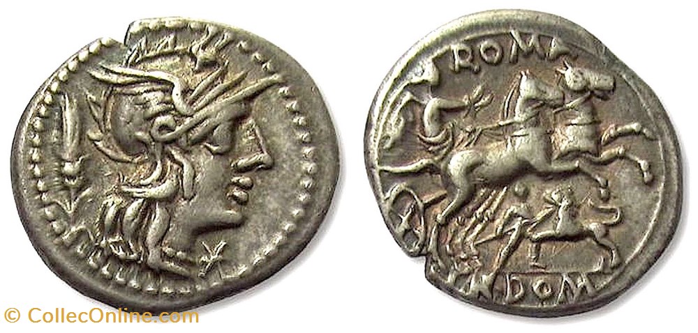 Domitia – Cnæus Domitius Ahenobarbus - Denier - Rome 2 monnaie antique av jc ap romaine republicaine imperiale domitia cn us domitius ahenobarbus denier rome