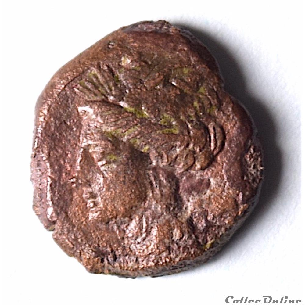 ZEUGITANE - CARTHAGE Demi-Unité de bronze (400-350 av.jc) monnaie antique grecque zeugitane carthage demi unite de bronze 400 350 av jc