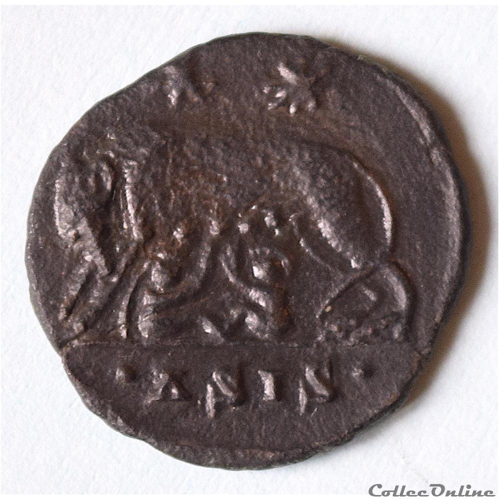 Constantin 1er - Nummus ROMA "à la Louve" (334/335, Sisca) RIC 240 monnaie antique romaine constantin 1er nummus roma a la louve 334 335 sisca ric 240