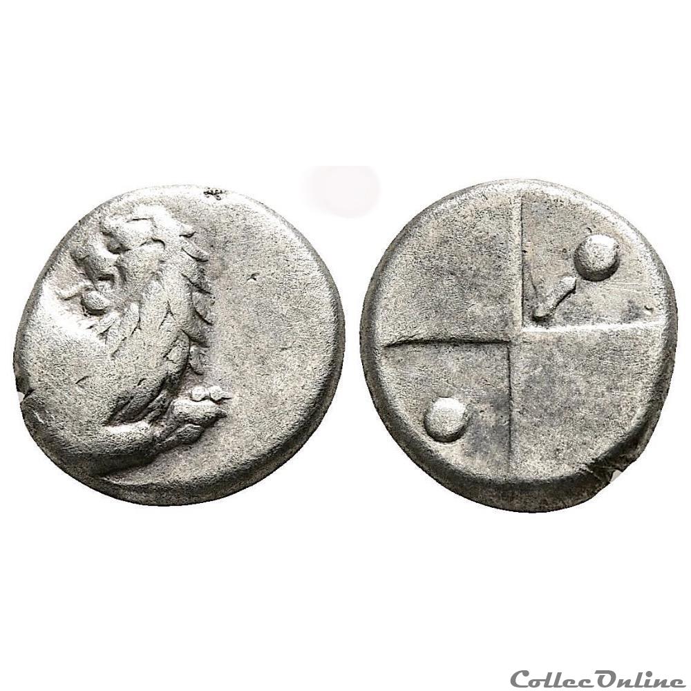 THRACE, Chersonèsos. Vers 386-338 av. AR Hemidrachm monnaie antique grecque thrace chersonesos vers 386 338 av ar hemidrachm