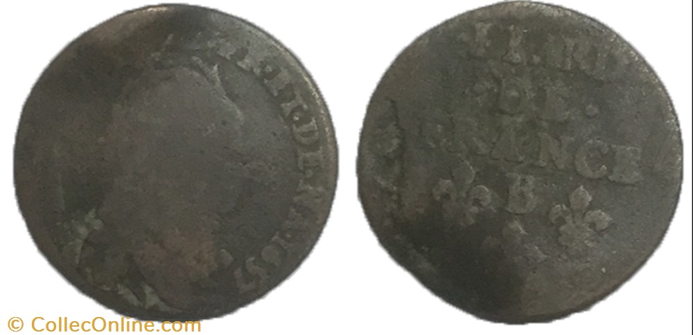 liard de France Louis XIV 1657 B monnaie royale liard de france louis xiv 1657 b