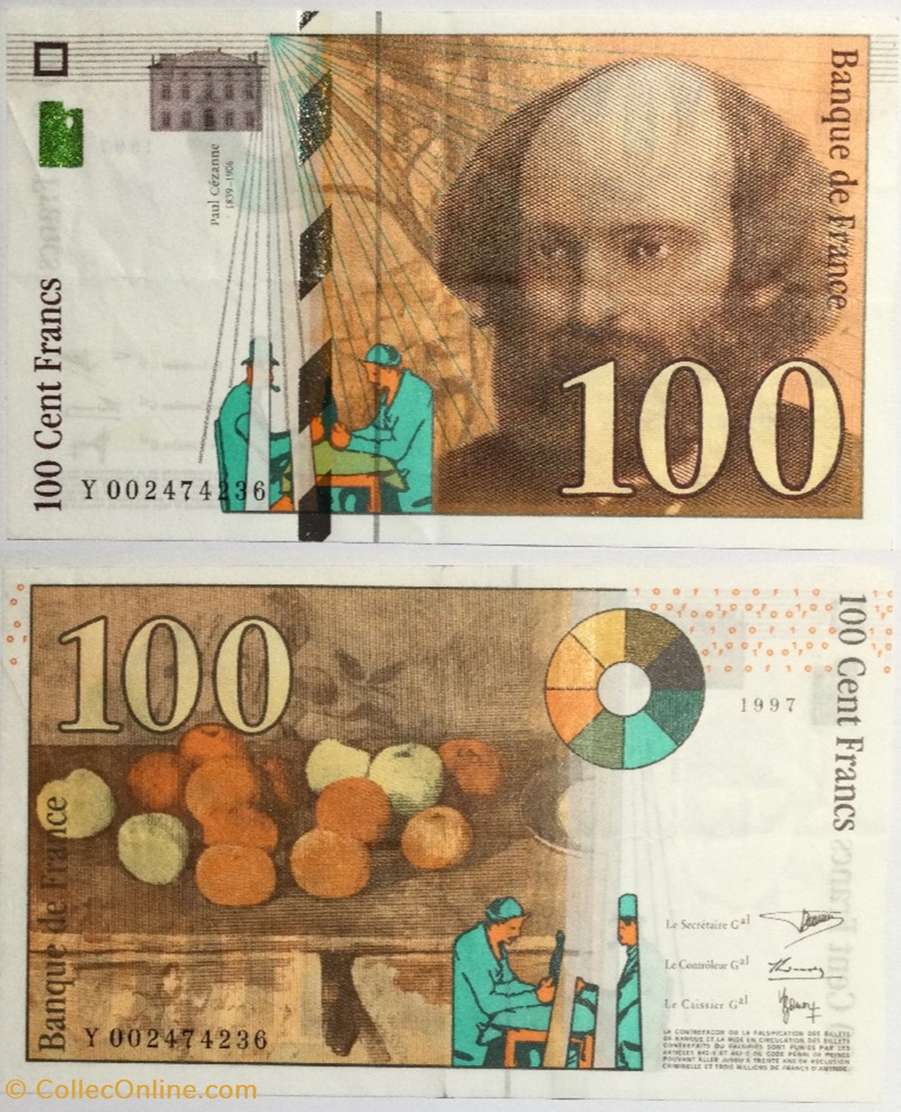 100 Francs CÉZANNE FRANCE 1997 F.74.01 billets europe 100 francs cezanne france 1997 f 74 01