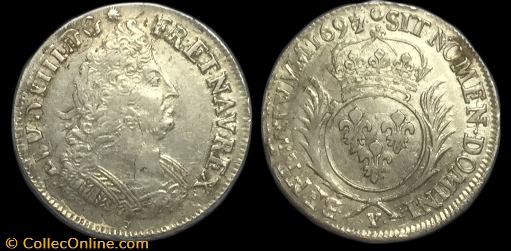 demi-écu dit « aux palmes » monnaie france royale demi ecu dit aux palmes