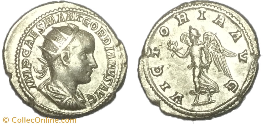 Antoninien GORDIEN III monnaie antique av jc ap romaine antoninien gordien iii