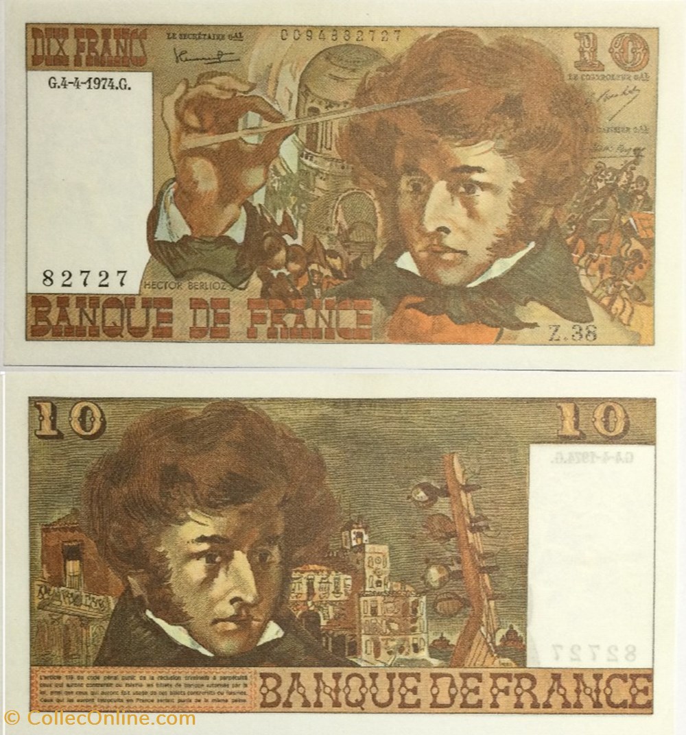 billets euros 10 francs berlioz france 1974 f 63 04