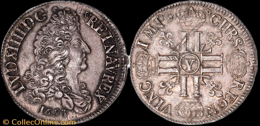 Écu aux huit L monnaie france royale ecu aux huit l