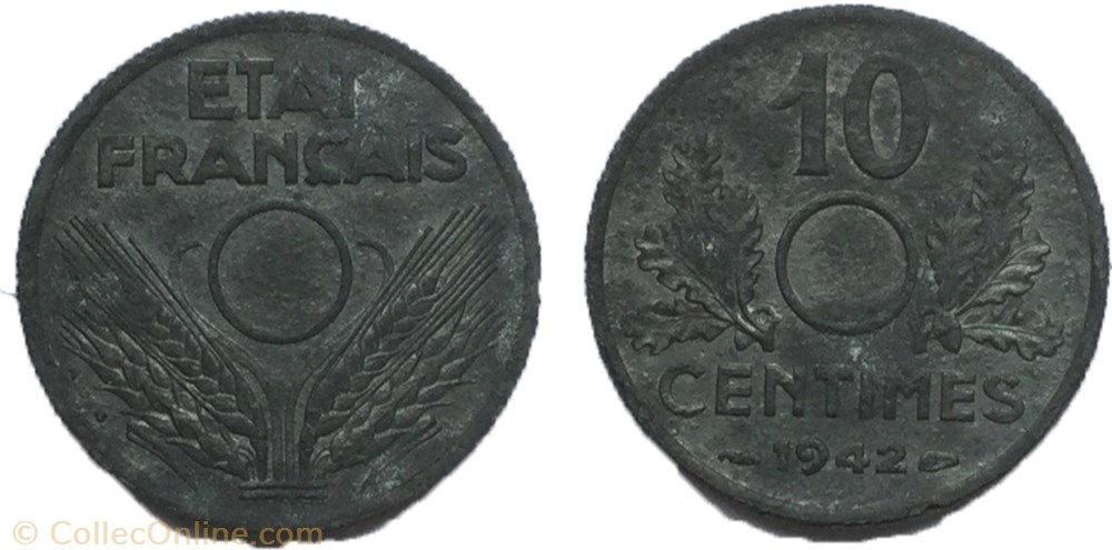 10 centimes état français non trouée monnaie france moderne 10 centimes etat francais non trouee