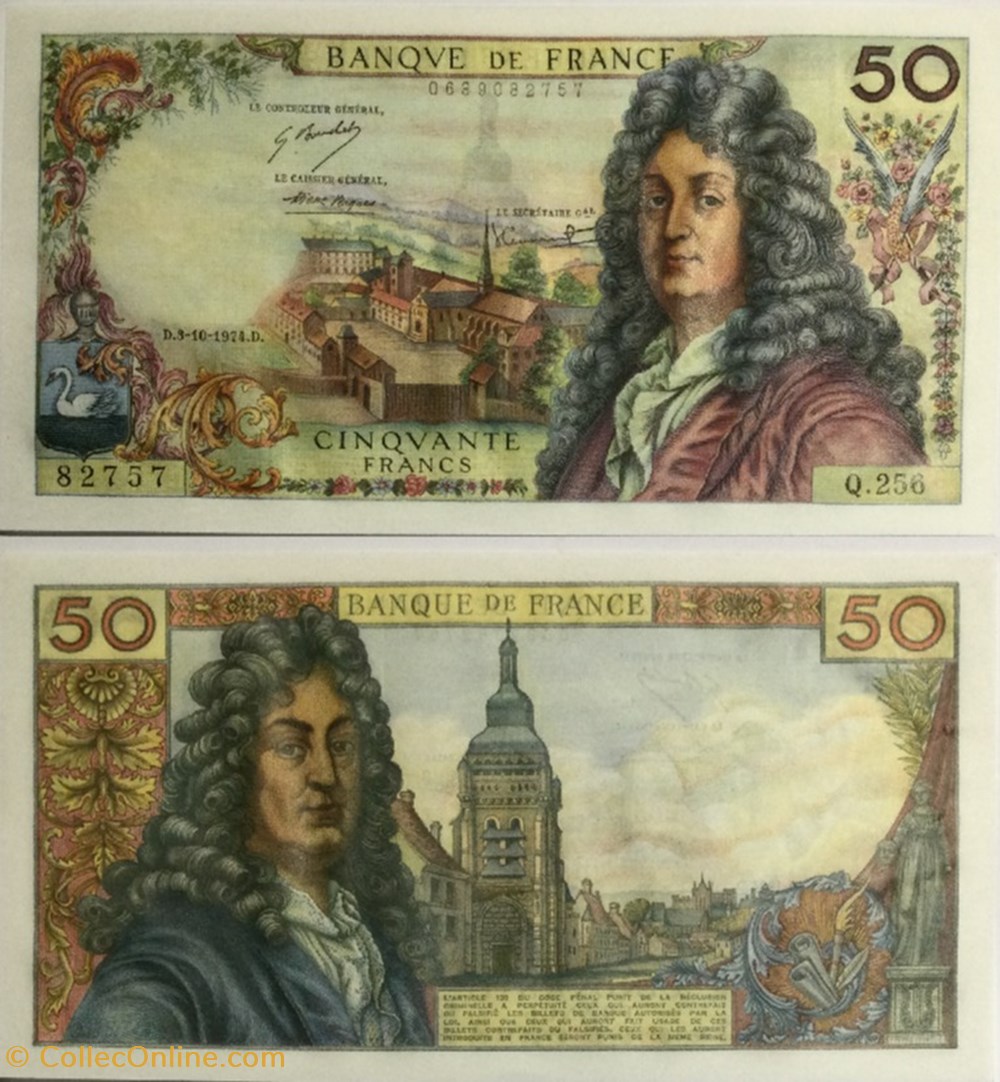 billets europe 50 francs racine france 1974 f 64 28