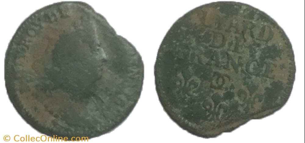 liard de France Louis XIV 1698 monnaie royale liard de france louis xiv 1698
