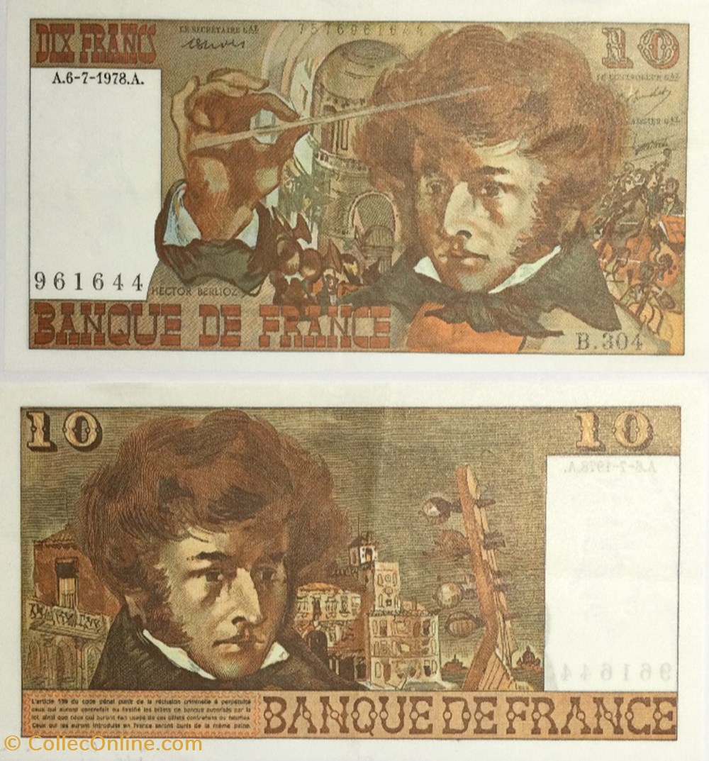 billets euros 10 francs berlioz france 1974 f 63 24