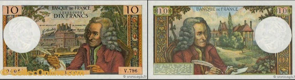 10 Francs VOLTAIRE FRANCE 1969 F.62.37 billets europe 10 francs voltaire france 1969 f 62 37