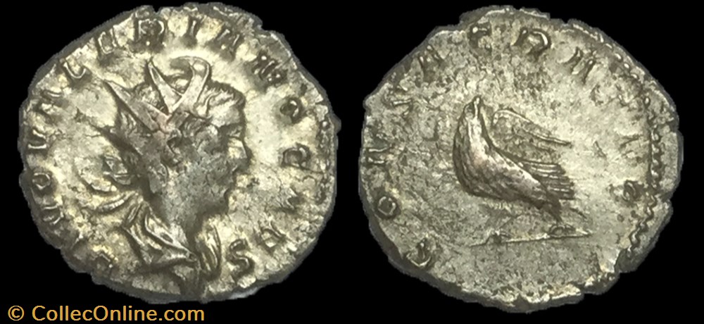 Antoninien VALÉRIEN II monnaie antique av jc ap romaine antoninien valerien ii