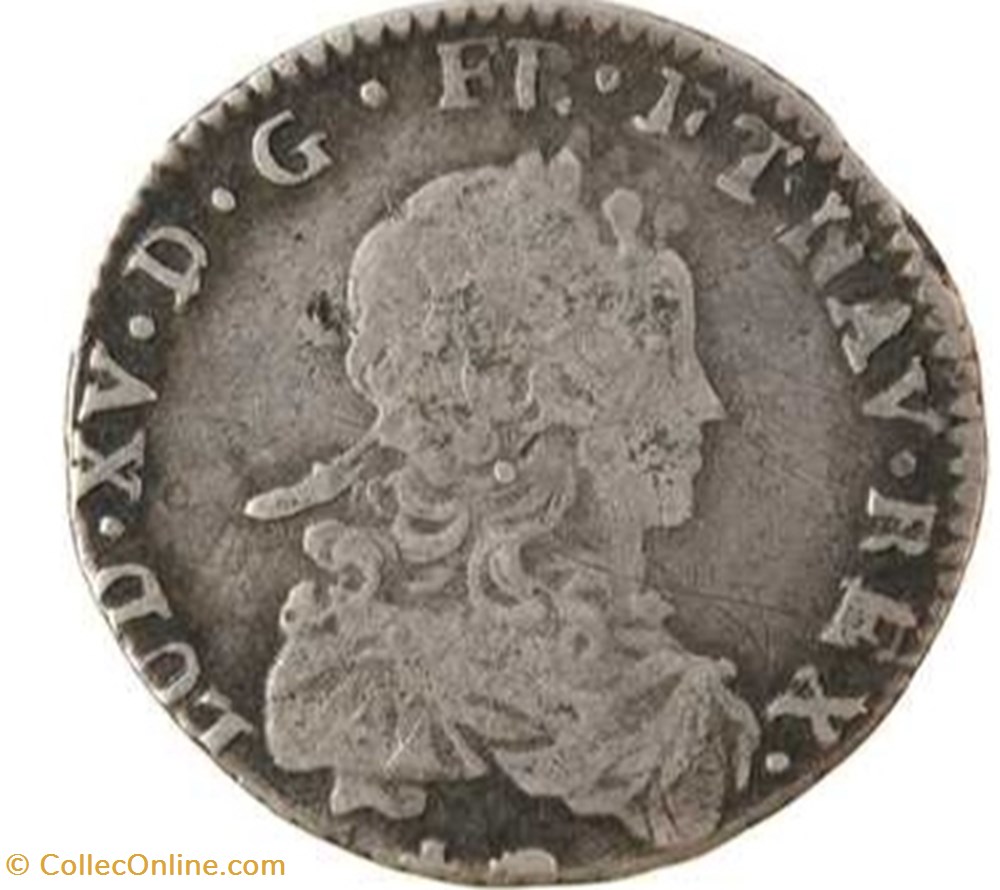 monnaies europe medievale royales louis xv sixieme d ecu de france 1720 bourges