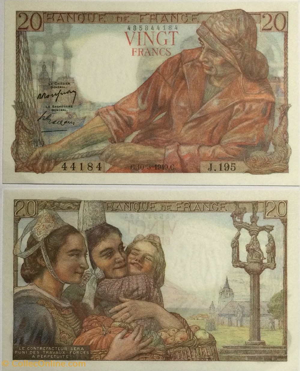 20 Francs PÊCHEUR FRANCE 1942 F.13.14 billets euros 20 francs pecheur france 1942 f 13 14