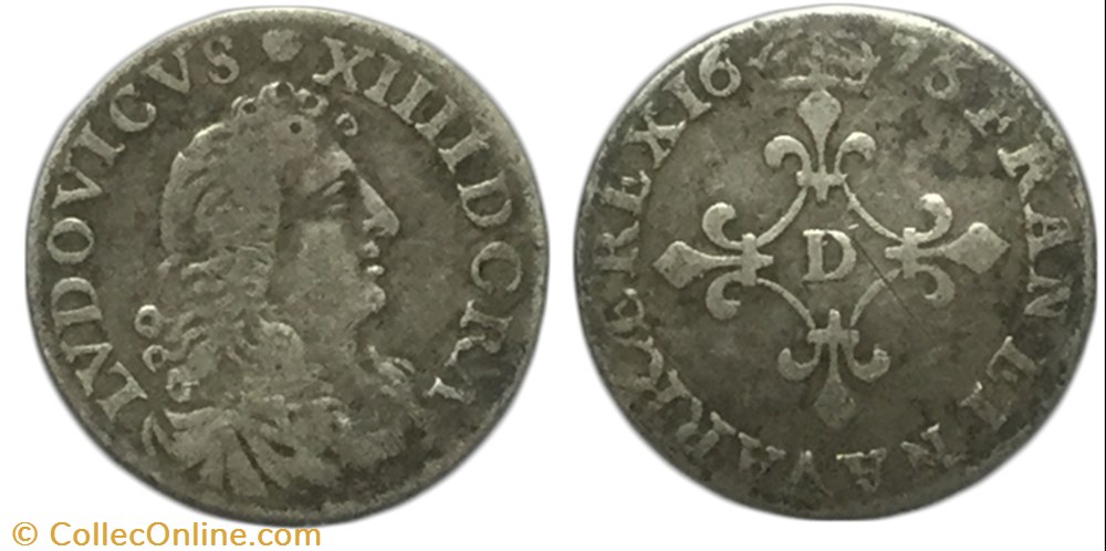 Quatre sols dits "des traitants" 1676 Lyon ou Vimy-en-Lyonnais LOUIS XIV LE GRAND OU LE ROI SOLEIL monnaie france royale quatre sols dits des traitants 1676 lyon ou vimy en lyonnais louis xiv le grand ou le roi soleil