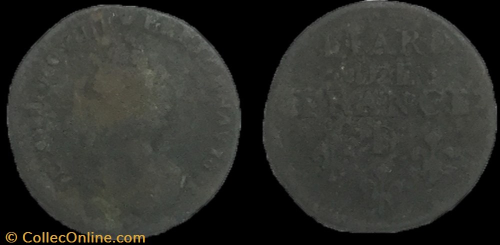 liard de France 1695 D monnaie royale liard de france 1695 d
