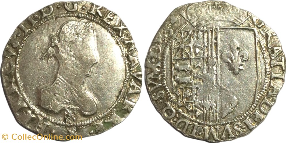 monnaies europe medievale france royales henri iii de navarre ii de bearn franc navarre bearn