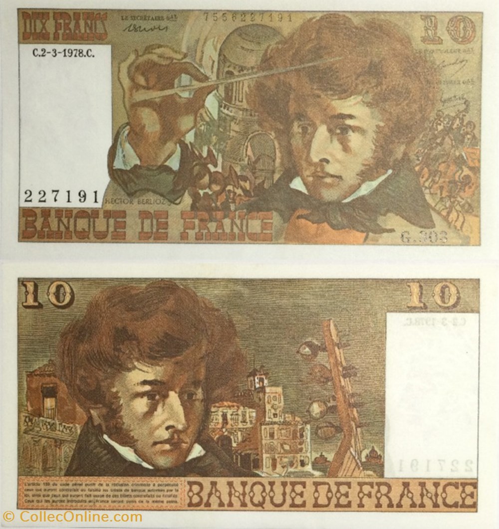 billets euros 10 francs berlioz france 1974 f 63 23