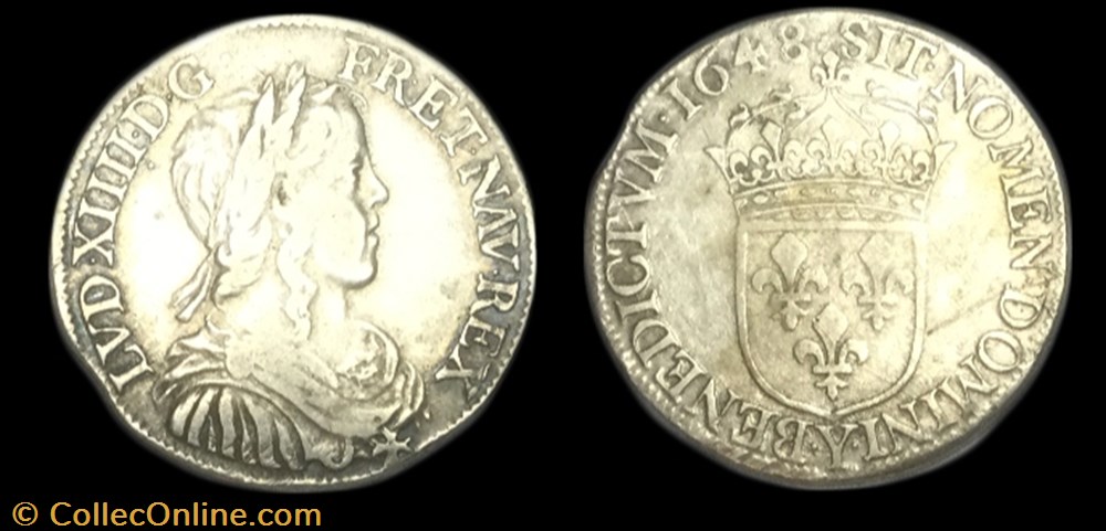 Demi-écu à la mèche longue monnaie france royale demi ecu a la meche longue