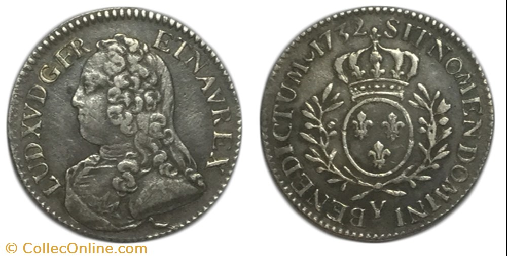 Cinquième d'écu dit “aux branches d'olivier” monnaie france royale cinquieme ecu dit aux branches olivier