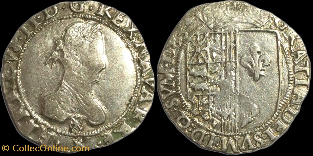 monnaies europe medievale france royales henri iii de navarre ii de bearn franc navarre bearn