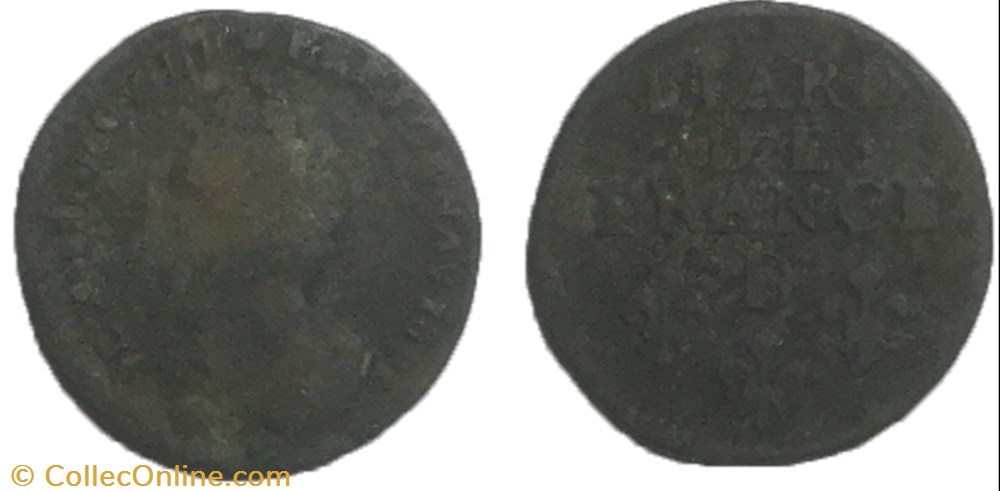 liard de France 1695 D monnaie royale liard de france 1695 d