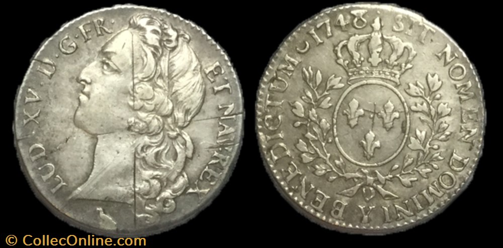 Demi-écu dit "au bandeau" monnaie france royale demi ecu dit au bandeau
