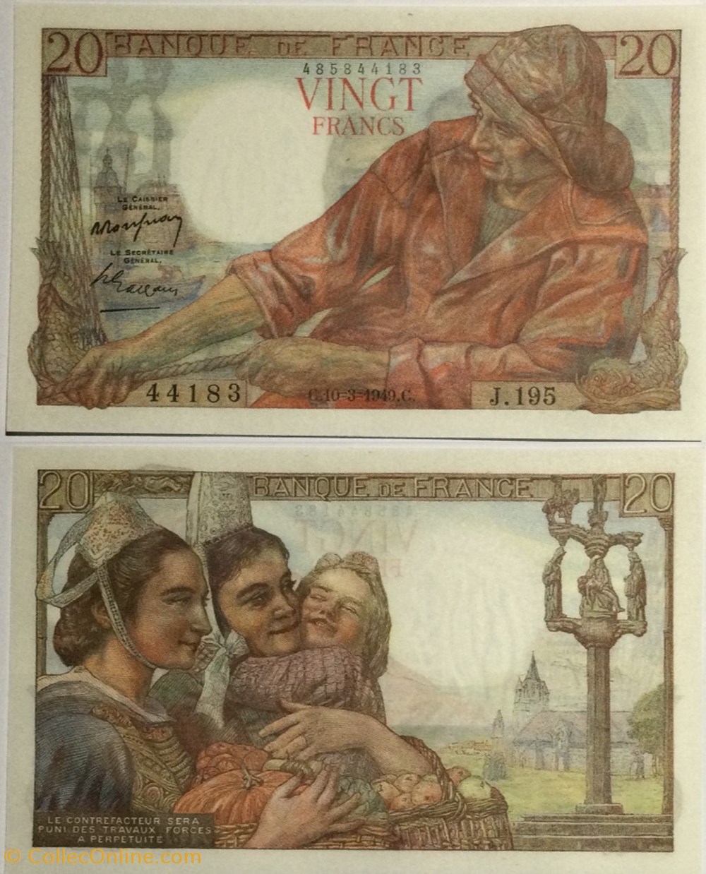 20 Francs PÊCHEUR FRANCE 1942 F.13.14 billets euros 20 francs pecheur france 1942 f 13 14