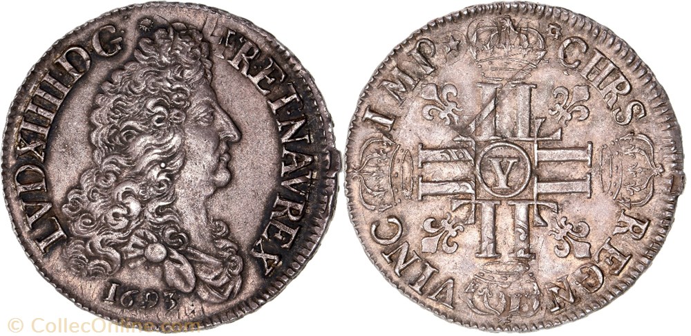 Écu aux huit L monnaie france royale ecu aux huit l