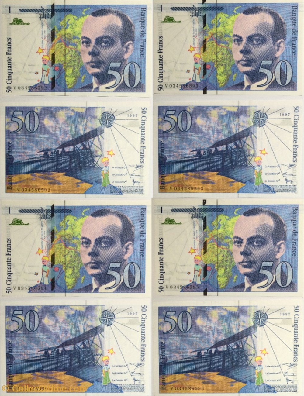 billets europe france serie 034586592 a 034586595