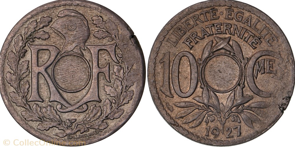 10 centimes lindaueur non trouée monnaie france moderne 10 centimes lindaueur non trouee