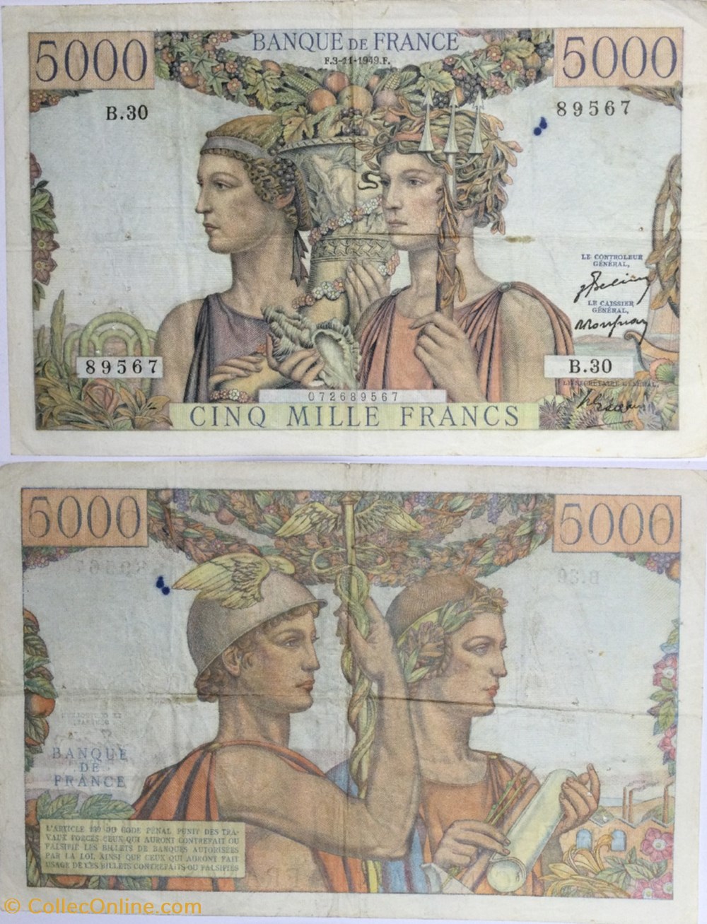 5000 Francs TERRE ET MER Épreuve FRANCE 1949 F.48.02 billets europe 5000 francs terre et mer epreuve france 1949 f 48 02