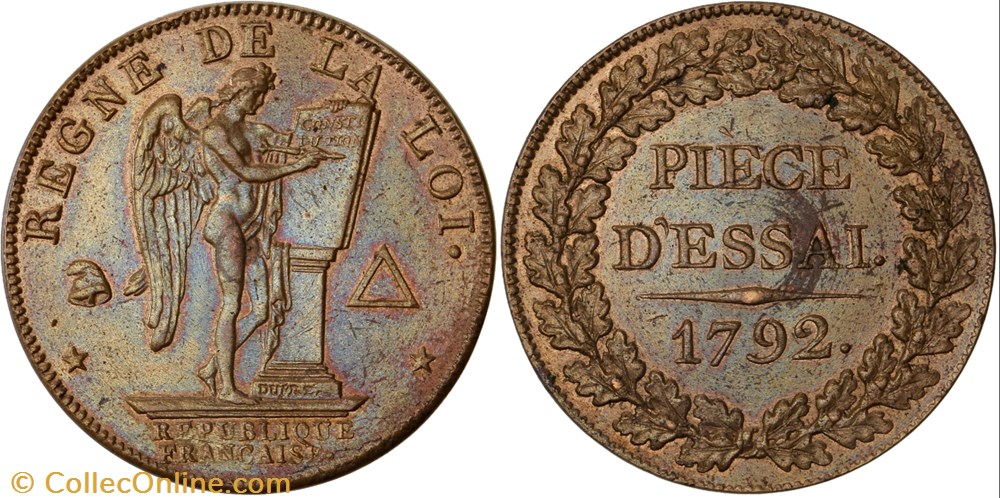 Essai pour le type conventionnel, module de 27 mm monnaie france royale essai pour le type conventionnel module de 27 mm