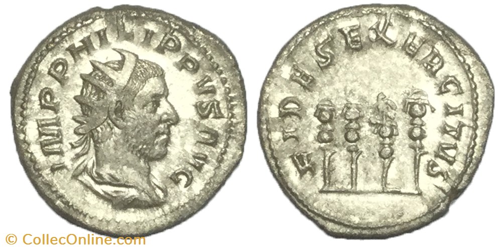 Antoninien PHILIPPE Ier L'ARABE monnaie antique av jc ap romaine antoninien philippe ier arabe