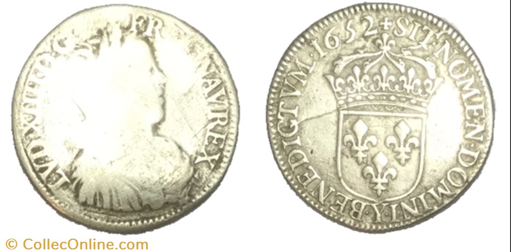 Demi-écu à la mèche longue monnaie france royale demi ecu a la meche longue