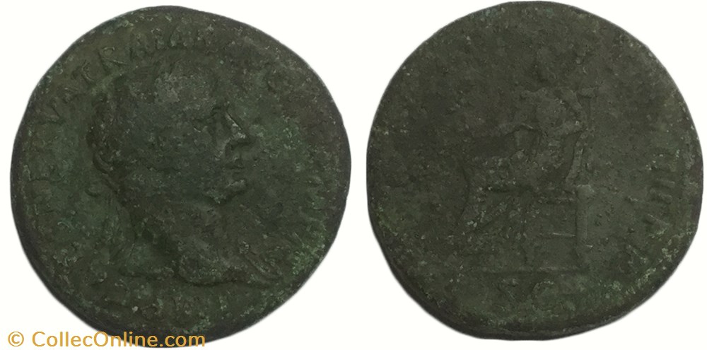 Sesterce TRAJAN monnaie antique av jc ap romaine sesterce trajan