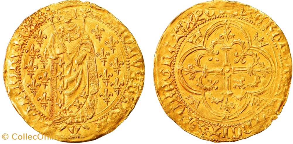 1422-1461 Charles VII le Victorieux Royal d'or - Bourges monnaies europe medievale france royales 1422 1461 charles vii le victorieux royal or bourges