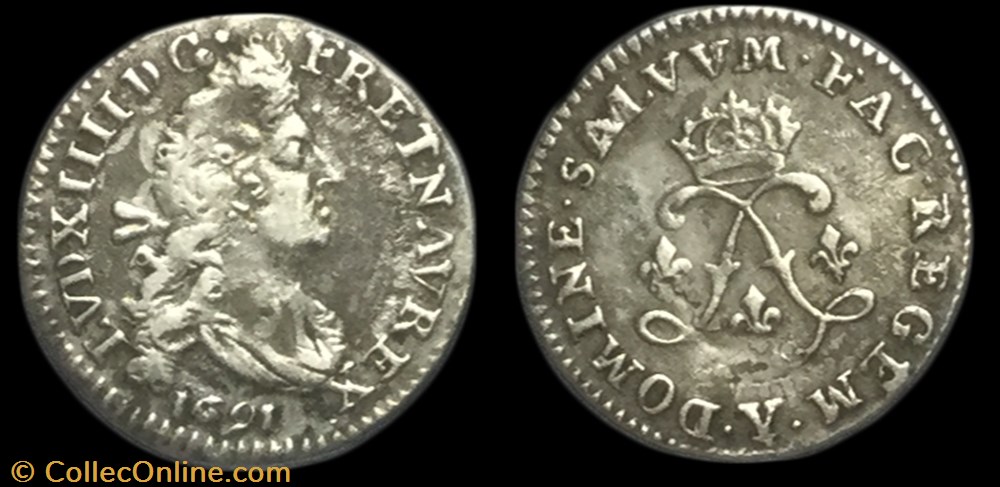 Quatre sols aux deux L couronnées monnaie france royale quatre sols aux deux l couronnees