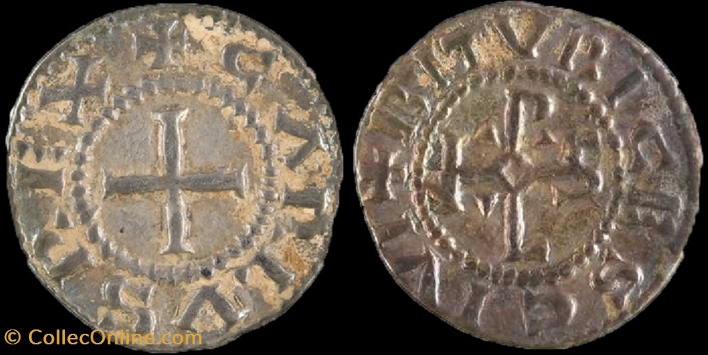 monnaie france carolingienne charles le chauve obole bourges