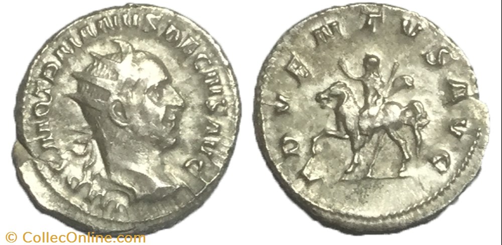 Antoninien TRAJAN DÈCE monnaie antique av jc ap romaine antoninien trajan dece