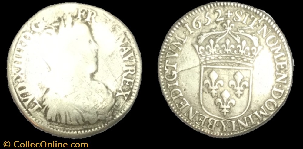 Demi-écu à la mèche longue monnaie france royale demi ecu a la meche longue