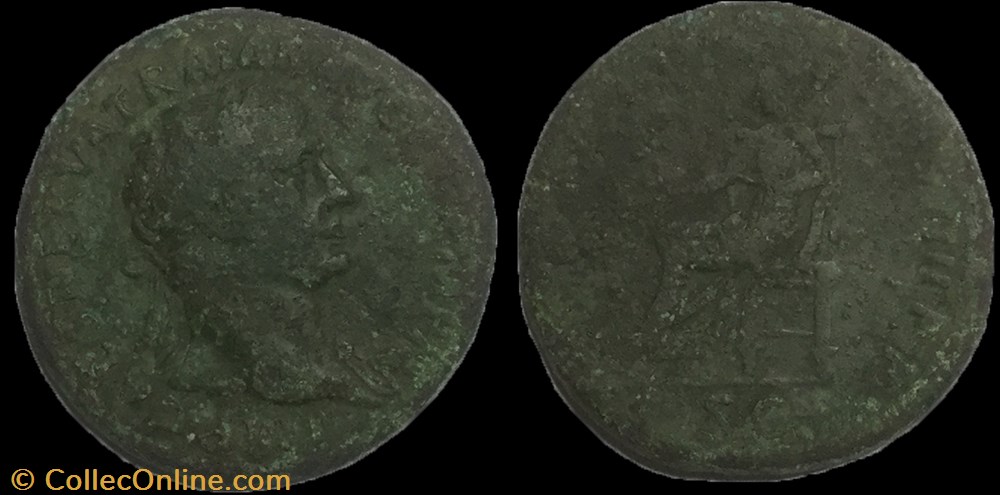 Sesterce TRAJAN monnaie antique av jc ap romaine sesterce trajan
