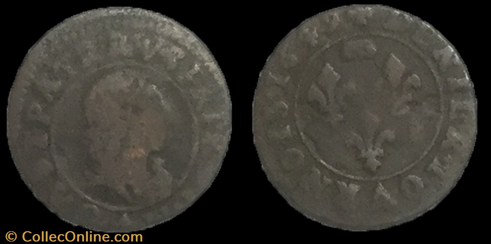 DOMBES - PRINCIPAUTÉ DE DOMBES - GASTON D'ORLÉANS Denier tournois, type 7 trevoux monnaie france feodale dombes principaute de dombes gaston orleans denier tournois type 7 trevoux